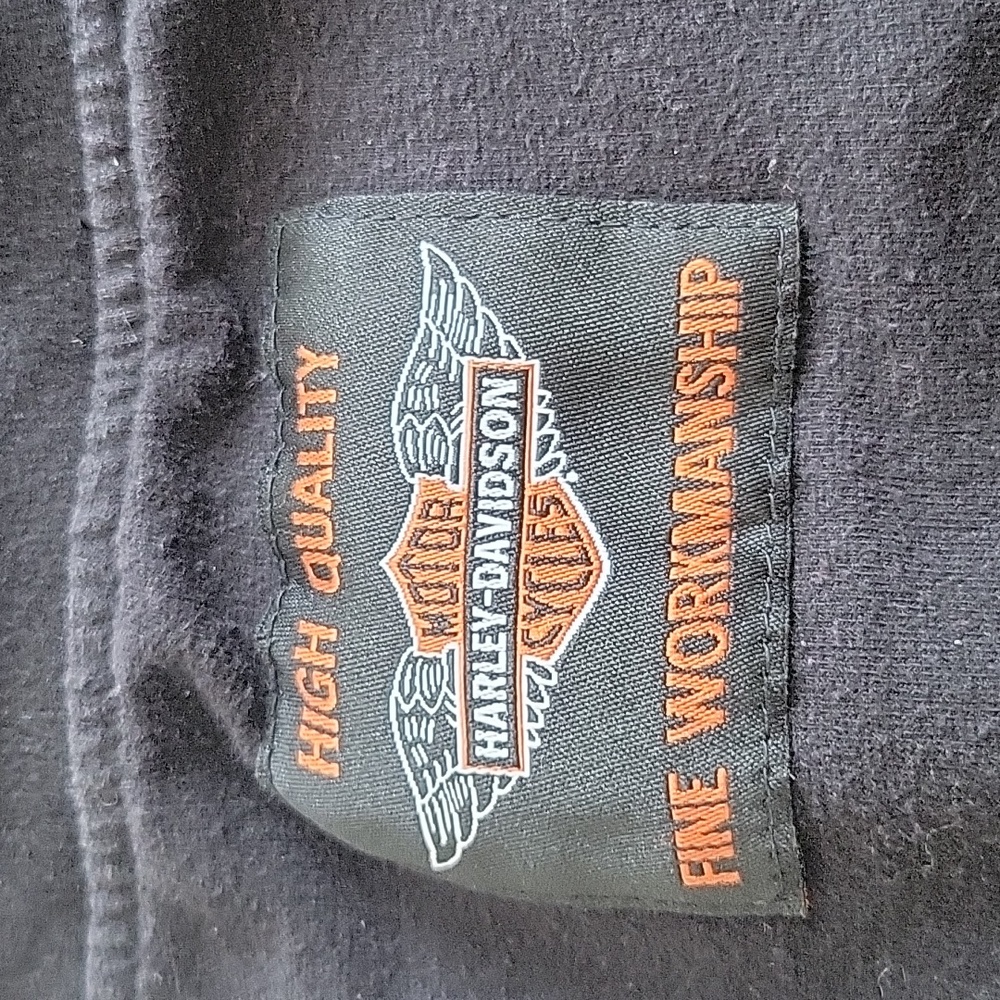 Harley-Davidson 2 Piece Jogger Set. L/XL, Blk/Org, Vintage - Picture 13 of 14